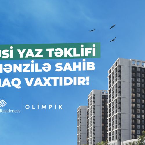 ”Baku City Residences Olimpik” təmirli mənzilləri xüsusi yaz təklifləri ilə təqdim edir!